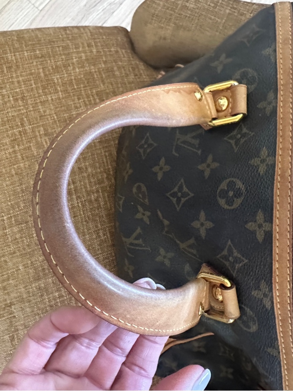 Louis Vuitton Monogram Canvas Top Handle Tote - Brown & Tan - Picture 13 of 16